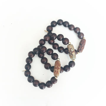 Amber rosewood bead bracelet by Alexis Corry | Lex & Zach Top Travel Products